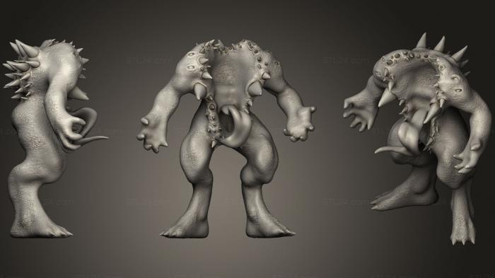 Figurines heroes, monsters and demons (Demon Creature, STKM_0765) 3D models for cnc